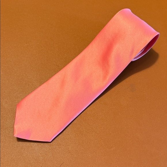 Nicole Miller Vibrant Coral Tie - Picture 1 of 10